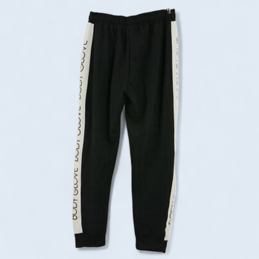 NWT BODY GLOVE JOGGER Black Side Logo Stripe Pocket L Large